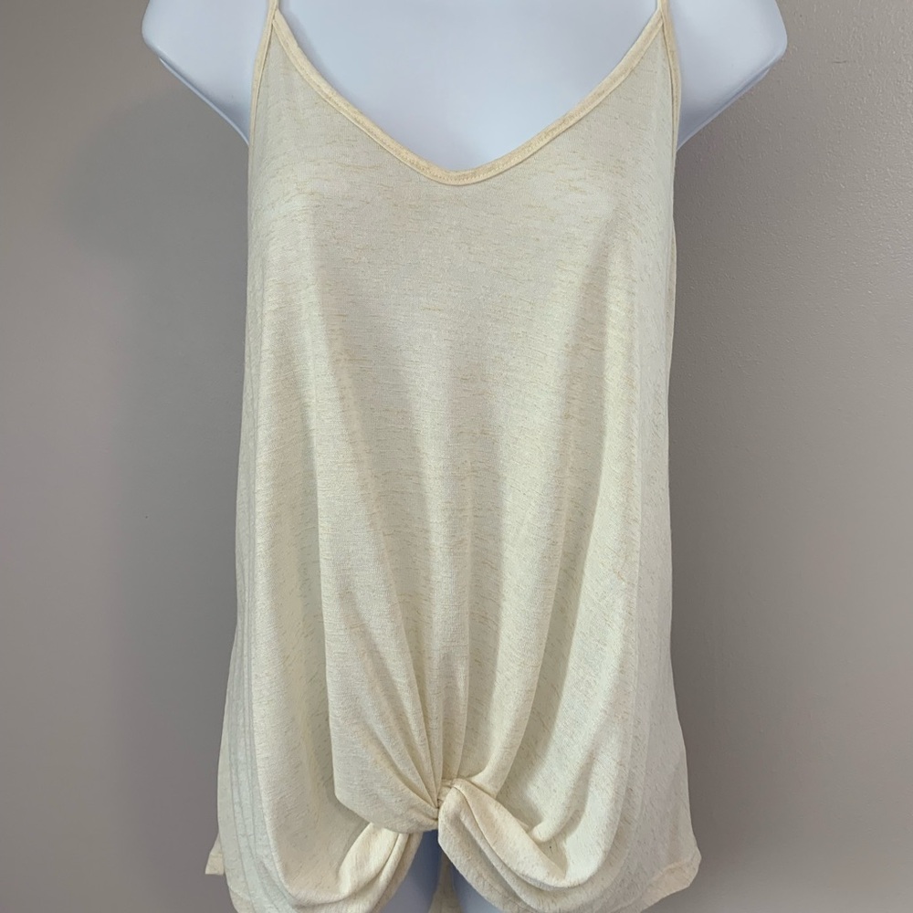 Wishlist Cream Relaxed KnotFront Tank - Picture 14 of 16